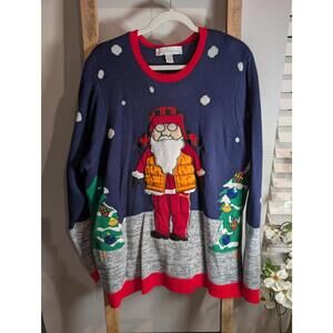 Jolly Sweaters Holiday Ugly Chirstmas Sweater Santa XXL